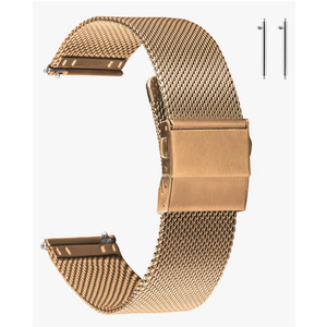 Stainless Steel Mesh Watch Band for Men Women, Quick Release Mesh Watch Straps  16mm Rose Gold