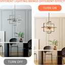 Brushed Nickel Chandelier 8 Lights Modern Geometric Pendant Light Farmhouse Ceiling Light Fixture for Dining Room Kitchen Island Living Room Bedroom Hallway