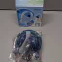 iClever BTH03 Kids Bluetooth Headphones, Colorful LED Lights, 35H Playtime, Bluetooth 5.4, Type C Fast Charging, Safe Volume, Stereo Sound Mic, On Ear Kids Wireless Headphones for iPad Airplane, Blue