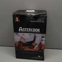 Astercook Knife Set, 15 Pieces Kitchen Knife Sets with Block and Built-in Knife Sharpener, German Stainless Steel Handle One-Piece Design Knives Block Set Dishwasher Safe, Black