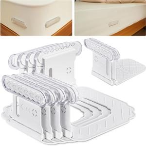 Bed Lock Sheet Holders Fit All Sheet Size, New Upgrade Sheet Straps Keep Sheets Firm & Tight, Bed Fitted Sheet Holder for Corners, Sheet Clips, Mattress Sheet Holder Strap, Sheet Secure Lock Fasteners