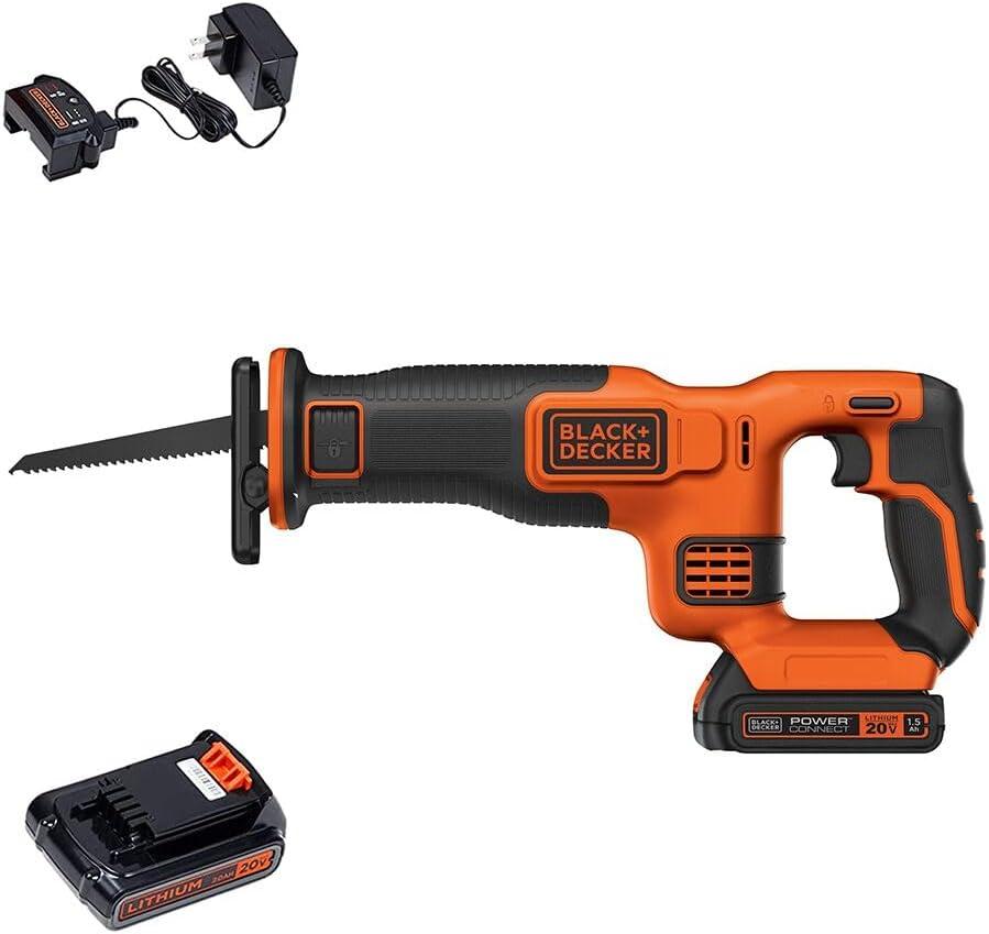 BLACK+DECKER 20V MAX* Cordless Reciprocating Saw Kit (BDCR20C)