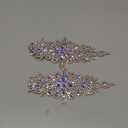 FINGERINSPIRE 2PCS Rhinestone Applique Patches (Silver, 9.5x3.7 inch) Glitter AB Color Crystal Rhinestone Iron On Patches Flower Wedding Belt Applique Hotfix Patches for Women Bridal Dress