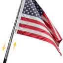 Bradford American Boat Flag Pole Kits Small American Flag with Retractable Flagpole, Strong Stainless Steel Pole Accessories for Boats, Yachts, Ships, Bikes, RVs