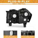 WEELMOTO Headlight for 2005 2006 2007 Jeep Grand Cherokee 4Dr, Headlights Assemblies Compatible with 05 06 07 Jeep Grand Assembly Pair wiring harness included