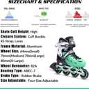 METROLLER Inline Skates for Girls and Boys, Women, Men 4 Sizes Adjustable Inline Skates with Light Up Wheels, Illuminating Beginner Skates for Kids 5-8 8-12 & Adult Youth.