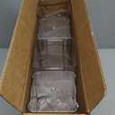 8-Pack Clear Plastic Square Flower Vase, Acrylic Vase Decorative Centerpiece for Home, Widding