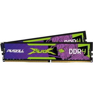PUSKILL DDR4 32GB (2x16GB) 3200MHz PC RAM | CL16-18-18-42 | 1.35V | Desktop Memory Kit for Gaming and High-Performance Computing | Compatible with Intel & AMD