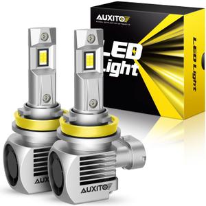 AUXITO H11 Fog Bulbs, Upgraded 100W 30000LM H8/H9 Automotive Light Bulb, 6000K White, CanBus Ready, Quick Installation, Pack of 2 (H1 1)