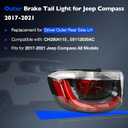 Outer Tail Light Compatible with 2017 2018 2019 2020 2021 Jeep Compass - Brake Taillight Assembly Replacement for CH2804115 and 55112839AC - Left Driver Side
