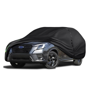 16-Layer 600D Heavy Duty Universal Full Car Cover for Outdoor & Indoor Use - All Weather Sun UV Rain Snow Dust Proof, Waterproof Scratch Resistant, Fits SUVs Body Length up to 180" (15 ft)