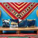 Blue Throw Pillow Covers 18x18inch, Set of 4 Decorative Soft Accent Pillows Covers, Blue and Gold Square Cushion Covers for Living Room Decor Sofa Couch Pillow Cases