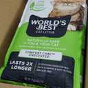WORLD'S BEST CAT LITTER Comfort Care Unscented, 32-Pounds - Natural Ingredients, Quick Clumping, Flushable, 99% Dust Free & Made in USA - Long-Lasting Odor Control & Easy Scooping