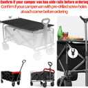Metal Tabletop Board for Wagons Cart, Foldable Table 47"24" | Heavy Duty for Wagon, Alloy Board with Load Capacity 68LBS, Camping Essential and Gear for Outdoor Party (Black)