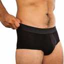 Depend Washable Adult Incontinence Underwear for Men, Reusable, Light Absorbency, Large, Black, 1 Count