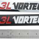2pcs 4.3L VORTEC Emblem Badge for Colorado Sierra Silverado 1500 2500HD (Chrome Black Red)