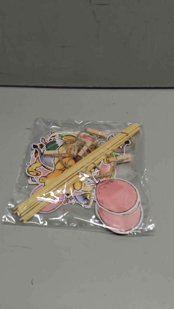 Classic Winnie Bear Friends Cutouts Prop with Stand - 8 Patterns Baby Shower & Birthday Decorations Centerpiece Double-Sided Printing