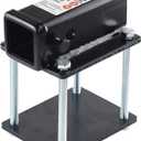 TOPTOW RV Bumper Hitch Receiver 63801 for 4 inch to 4.5 inch Beams, 2 inch Receiver Opening, Fits for Bike Racks, Cargo Carriers Camper-on