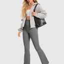 No Front Seam Flare Leggings for Women – High Waisted Bootcut Yoga Pants, Pilates Outfit for Casual Athleisure Wear