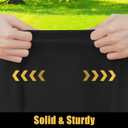Smiry Rectangle Picnic Table Cloth, Waterproof Elastic Fitted Tablecloths for 4 Foot Tables, Washable Polyester Table Cover for Camping, Indoor and Outdoor (Black, 36"x48")