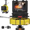Sewer Camera 7mm 512Hz Self-Leveling 9" HD 1080P Drain Camera with 32G DVR