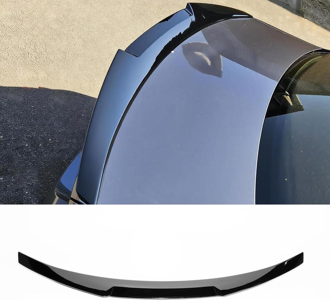 KHK Spoiler Compatible with F22, M4 Style Rear Spoiler, Glossy Black ABS Material Rear Wing Compatible with 2014-2021 BMW 2 Series M2 F87 F22 F23 M235i M240i 218i 220i 228i