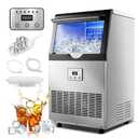 Amzgachfktch Commercial Ice Maker 100 Lbs/24H, Auto Self-Cleaning Ice Maker