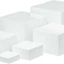 Buffet Risers 6Pcs/Set White Acrylic Food Risers for Buffet Table  Reusable Food Stands Dessert Table Display Set for Catering Jewelry Collectibles 6 Size