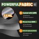 RAINDEWAY Tarps - 20x30 Feet, 5.5 Mil Thick, Multipurpose Waterproof Poly Tarp Cover with Metal Grommets and Reinforced Edges, Silver/Blue Large Tarp