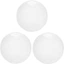 3 Pack White Frost Glass Shade Replacements, Globe Glass Lamp Shade Covers for Light Fixtures, 1.65 Inch Fitter Globes Lampshades for Wall Sconces Chandelier Pendant Lights Bath Vanity Lights