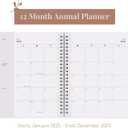 5 x Rileys 2025 Weekly Planner - Typographic Annual & Monthly Agenda Planner, Flexible Cover, Notes Pages, Twin-Wire Binding (8 x 6 inch, Pink)