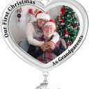 Grandparents First Christmas Photo Ornament 2025 - Our First Christmas Photo Ornament As Grandparents 2025 - New Grandma & Grandpa Xmas Gifts First Time 2025