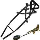 PET ARTIST Dog Sled Harness for Large Work Dogs, Dog Pulling Sledding Harnesses for Behaviors Training,Weight Pulling,Canicross,Ski-Joring (Black)