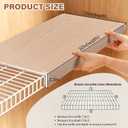Wire Rack Covers, 32*12 Inch Shelf Covers for wire Shelving, Easy to Cut Closet Wires Shelf Cover-0.31 inch Thick(Not Wood) Moisture Resistant Durable Shelves Cover, Easy Install for Pantry, Kitchen, 32W x 12D