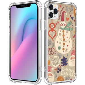 Case Cover Compatible for iPhone 13 Pro Max Christmas Snowman Father Retro Design Theme