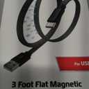 Zgear 3 Foot Flat Magnetic Sync&Charge Cable For USB C 