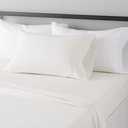 Amazon Basics Lightweight Super Soft Easy Care Wrinkle Free Microfiber 3 Piece Bed Sheet Set with 14-Inch Deep Pockets, Twin,  White
