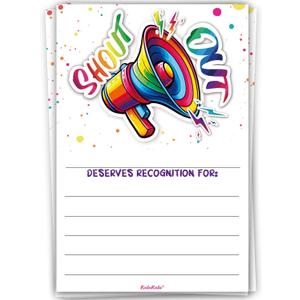 2 x 50 Shout Out Cards - Recognition Encouragement Card for Employees Public Service Recognition Week, Employee Appreciation Day or Teacher Appreciation Postcards