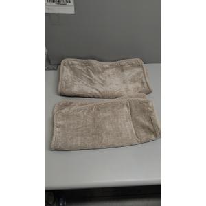 CaliTime Decorative Couch Throw Pillow Covers 18 X 18 Inches Pack of 2 Cozy Chenille Piping Edge Cushion Cases for Sofa Bed Living Room Home Light Taupe