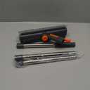 Floor Scrub Brush with Long Handle, 3 in 1 Scrape and Heavy-Duty Stiff Bristle Scrubber Brush for Cleaning Shower Bathroom, Patio, Pool, Garage, Kitchen, Wall and Deck (Gray, 1 Pack)