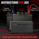 12V 5A LiFePO4 Battery Charger, 14.6V Lithium Battery Charger, Fast Charging, Over-Current and Over-Voltage Protection for 12V Lithium Iron Phosphate Batteries