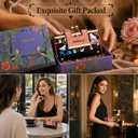 Women's Long Wallet with Kiss Lock Coin Pocket, Vintage Butterfly Floral Clutch Wallet, Large Capacity PU Leather Card Holder Organizer, Elegant Gift for Women