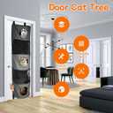 Homegroove 5-Level Door Cat Tree, Space Saving Door Hanging Cat Shelf, Multi-Level Polyester Hanging Cat Tree for Multi-Cats Family, Collapsible, Tool-Free Assembly, Fits Doors <80" (Grey, 5-Level)