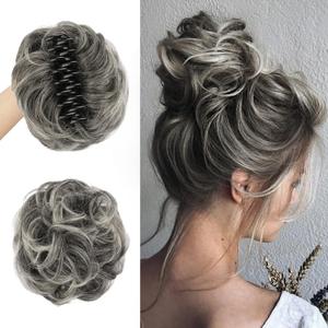 SOFEIYAN Curly Hair Bun Claw Clip Wavy Curly Hair Bun (1B/171T60)