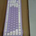 Wireless Keyboard and Mouse Combo, Full-Sized Wireless Keyboard and Adjustable DPI Mouse, 2.4GHz USB Receiver, Silent Keyboard and Mouse for PC, Windows, MAC, Desktop, Laptop(Purple)