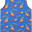 Men's Quick Dry Workout Graphic Tank Top Gym Muscle Tee Fitness Bodybuilding Sleeveless T Shirt (XL)