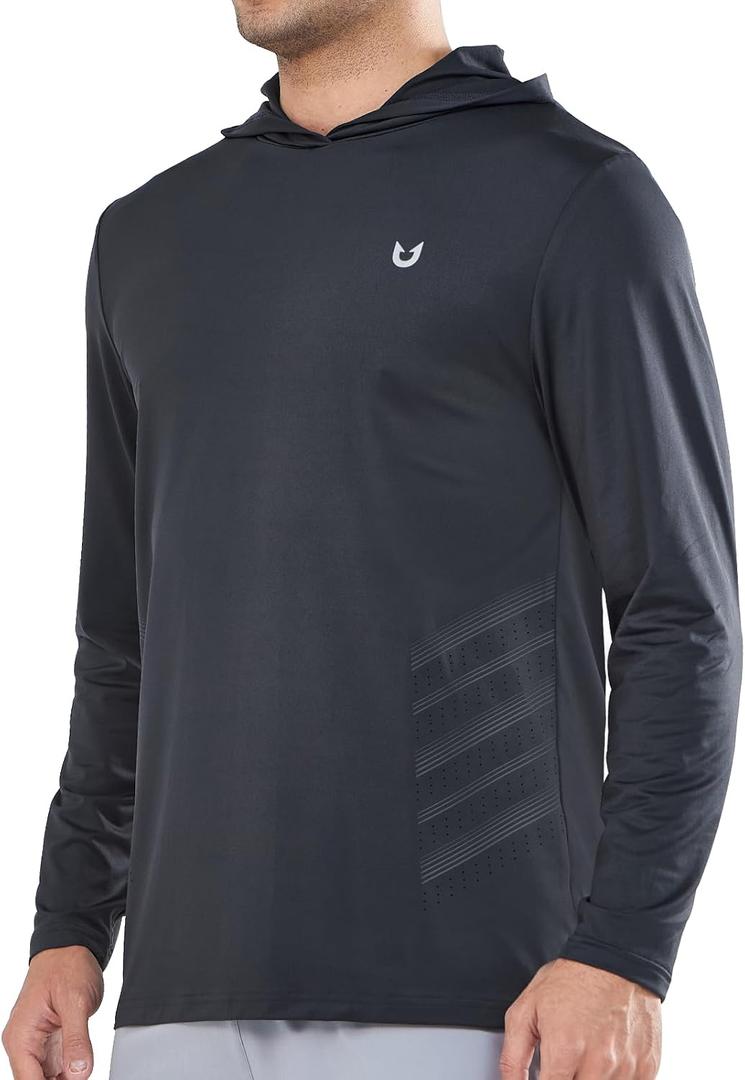 NORTHYARD Men's UPF 50+ Long Sleeve Hoodie Shirts Sun Protection Fishing Swim Beach Lightweight Quick Dry UV SPF Rash Guard (M)