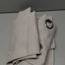 NICETOWN Blackout Natural Curtains for Bedroom - Window Treatment Thermal Insulated Grommet Solid Drapes Thermal Curtains Sound Reducing for Basement/Kitchen, 2 Panels, W37 x L54