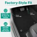 GXARTS Custom Fit Velour Carpet Floor Mats Fit for Nissan Altima 2007 2008 2009 2010 2011 2012 S SE SL SR - Front & Rear 4-Piece Set, Clip-Secured Anti-Shift Design, Black