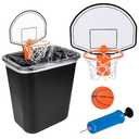ArtCreativity Mini Basketball Hoop Trash Can Set, Includes Clip-On Hoop with Backboard, Inflatable Ball and Pump, Fun Indoor Basketball Hoop for Kids, Office Toys, Trashketball Classroom Games